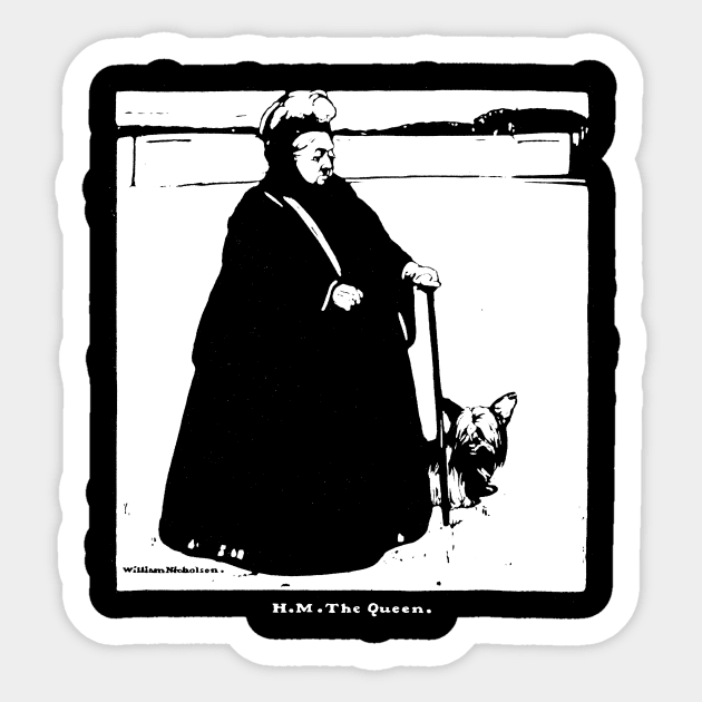 Portrait of Queen Victoria Sticker by Pixelchicken